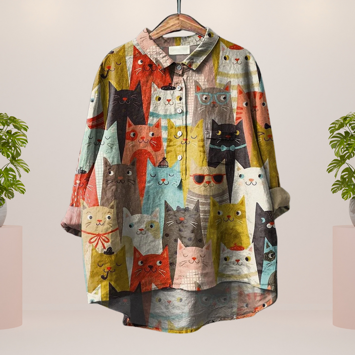 Freya™ - Trendy Fashion Print Art Shirt